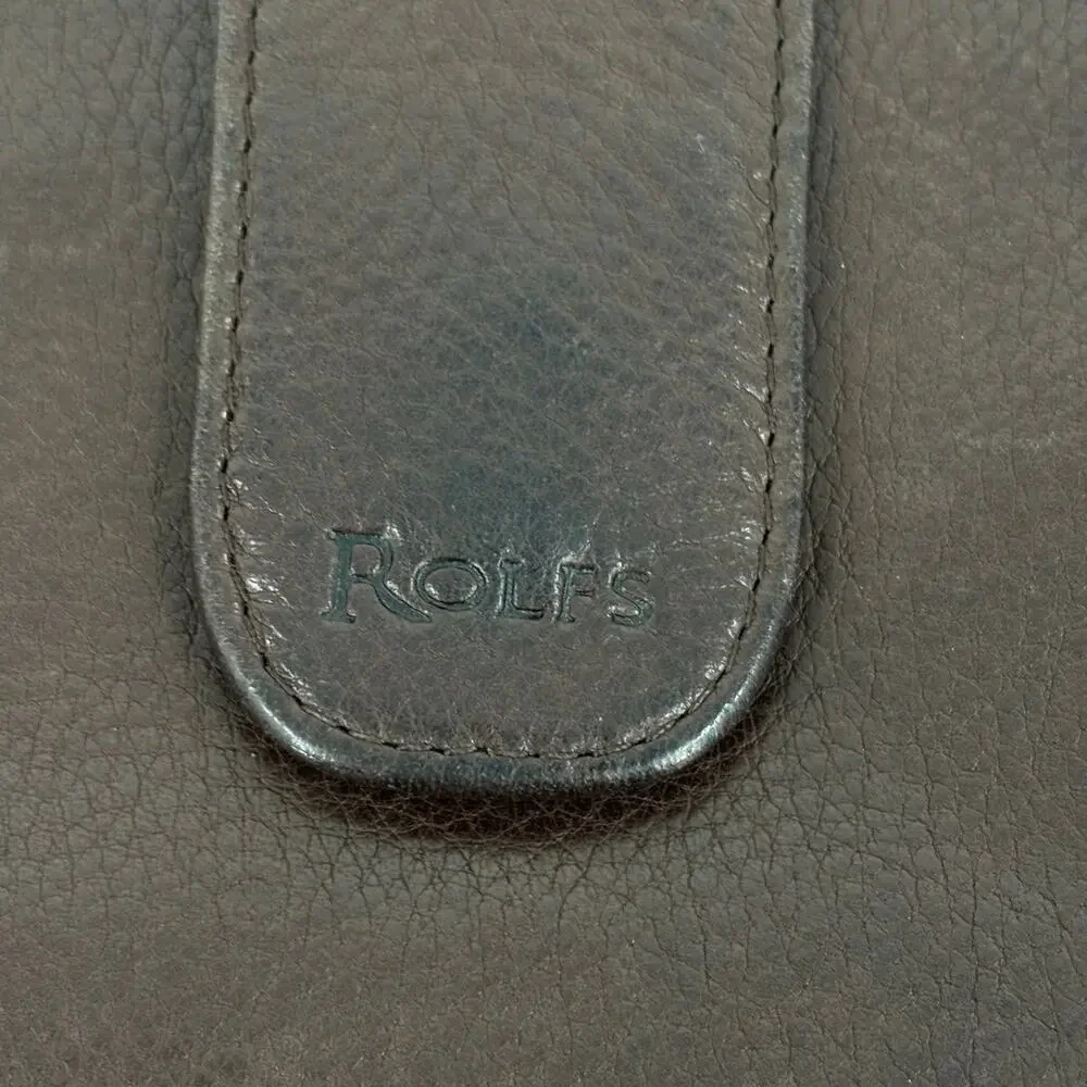 Rolfs Checkbook Wallet Brown Leather Zip Around Magnetic‎ Snap 7.5 x 4 Inch